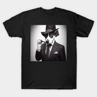 Dog in a suit - zanettaaranaart Funny T-Shirt